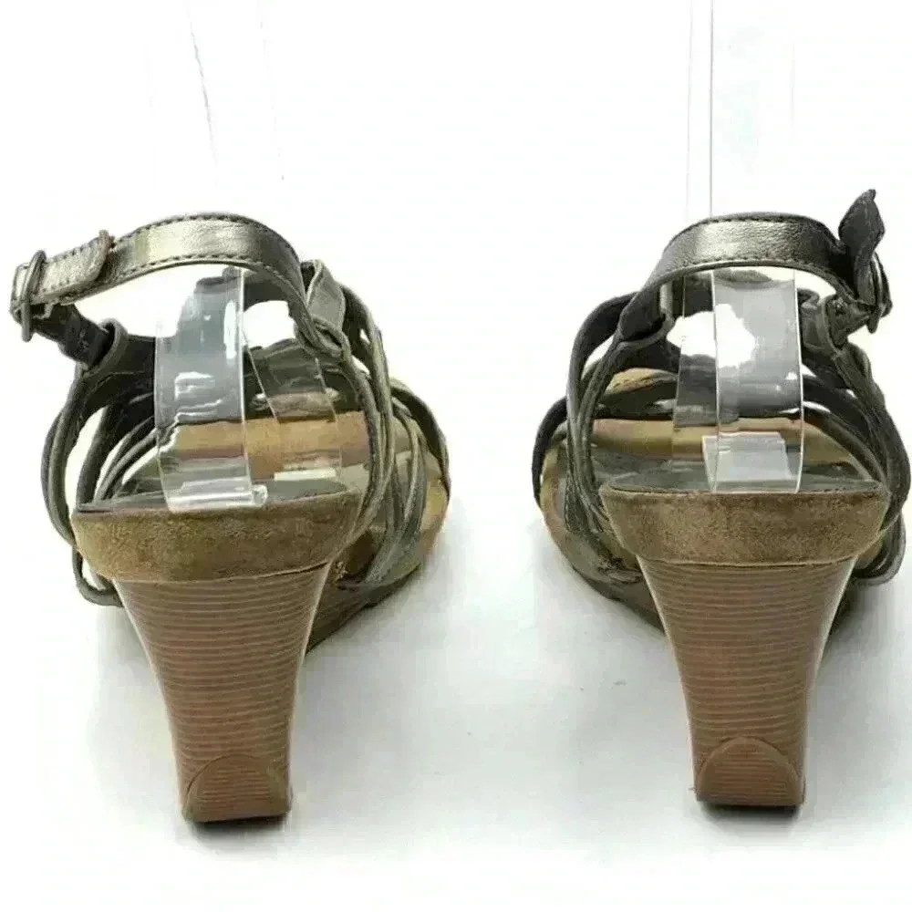 Kenneth Cole reaction sandals sz 8 leather wedges